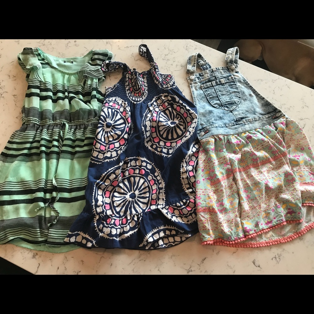 Set of three girls size 7 dresses